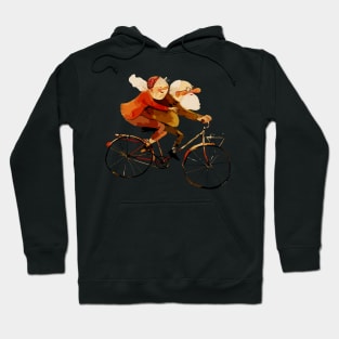 Old Couple Bicycling Hoodie